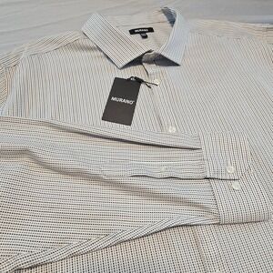 Murano 4XT Woven Heavier White w/ Black & Grey Stitched Pattern NWT L1012